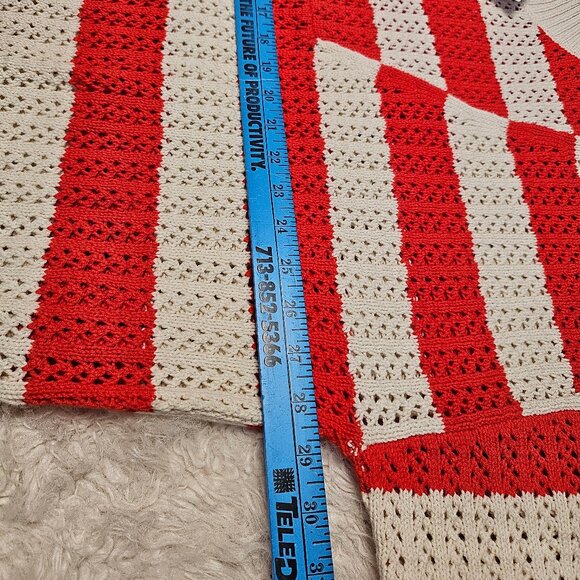 A New Day Women's Red Stripe Half Zip Knit Sweater Size 2X - Picture 4 of 8
